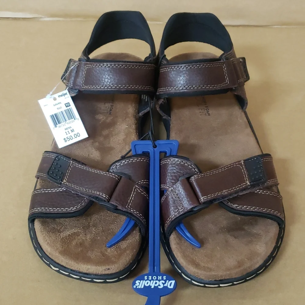 Dr Scholl's Leather Sandals Memory‎ Foam insole nwt